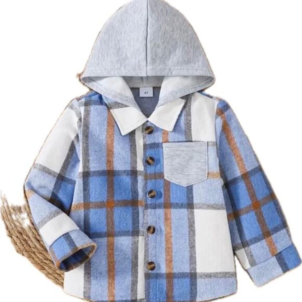 New hooded shirt jacket boy girl 6